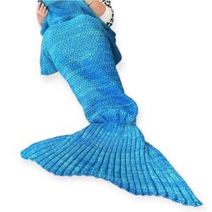LAGHCAT Mermaid Tail Blanket Crochet Mermaid Blanket for Adults